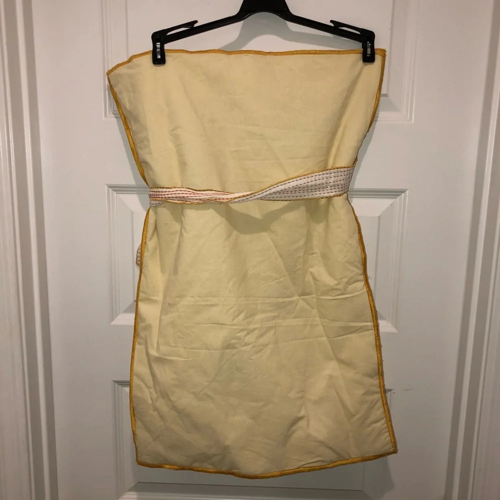 New FP One by Free People Perfect Present Beaded Owl Yellow Gift Sack Bag Sham